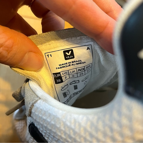 Veja Rio Branco Alveomesh Gravel Nautico Sneakers gray navy white size eight (8) - Picture 6 of 10